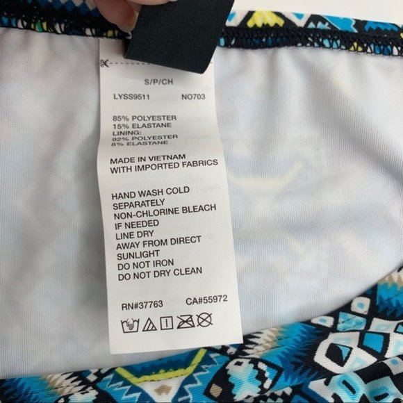 Laundry Patterned Hipster Bikini Bottom Size S - Picture 6 of 9